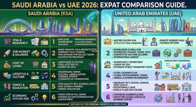Saudi Arabia vs UAE 2026: Which Is Better for Expats